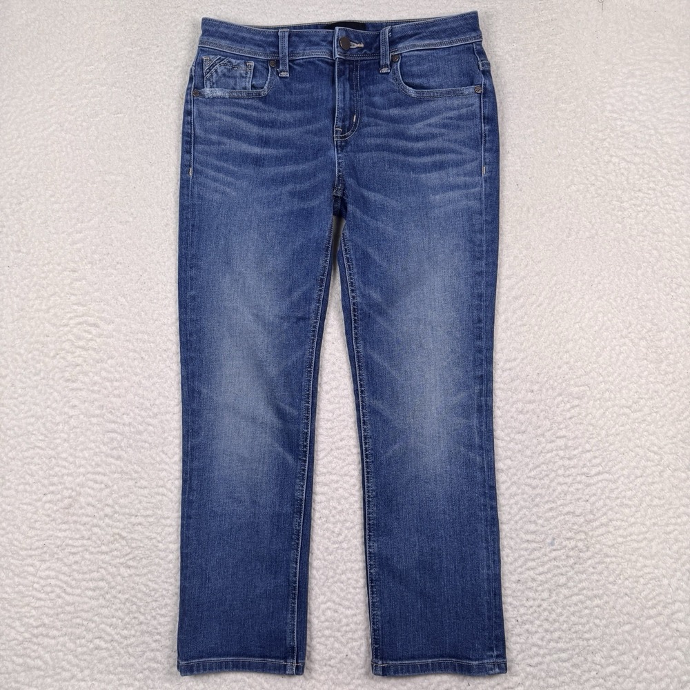 Buckle Black Fit No.76 Skinny Jeans Sz 26 Stretch Curvy Mid Rise Blue Distressed